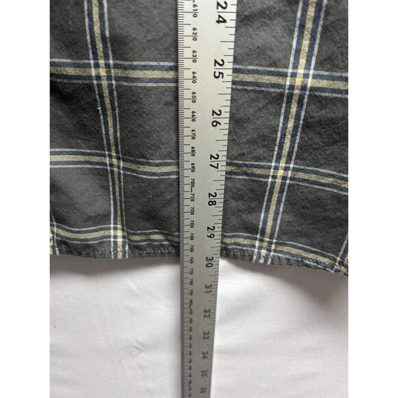 Volcom Men’s XL Grey Plaid Long Sleeve Button Up Shirt Skater Grunge Y2K - Picture 4 of 7